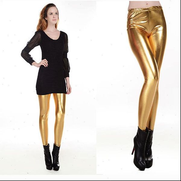 punk style women basic elastic leather leggings glossy color all match ankle length faux leather leggings, Black
punk style women basic elastic leather leggings glossy color all match ankle length faux leather leggings, Black