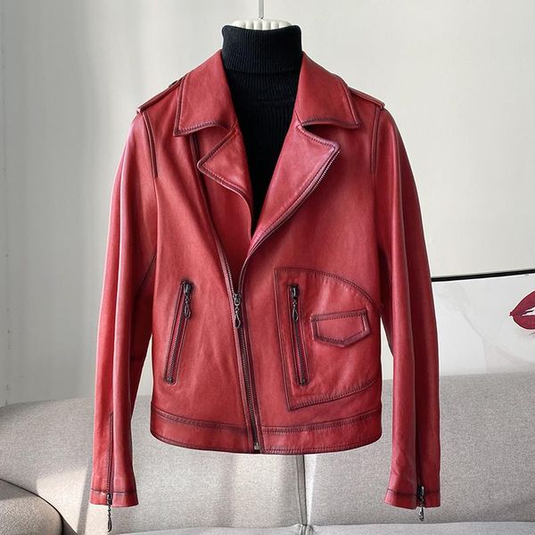 women's leather & faux 2021 shirt geunine jacket motorcycle coats casaul vintage women korean autumn clothes sheepskin coat wpy3389, Black
women's leather & faux 2021 shirt geunine jacket motorcycle coats casaul vintage women korean autumn clothes sheepskin coat wpy3389, Black