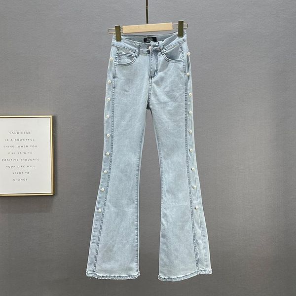 women's jeans beaded for women trendy 2021 spring autumn stretch flared pants girl denim trousers light blue fashion jean lady
women's jeans beaded for women trendy 2021 spring autumn stretch flared pants girl denim trousers light blue fashion jean lady