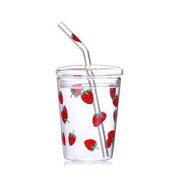 wine glasses k3na cute strawberry flower print glass milk bottle with lid and straw clear coffee water juice drinking cup smoothie mug
wine glasses k3na cute strawberry flower print glass milk bottle with lid and straw clear coffee water juice drinking cup smoothie mug