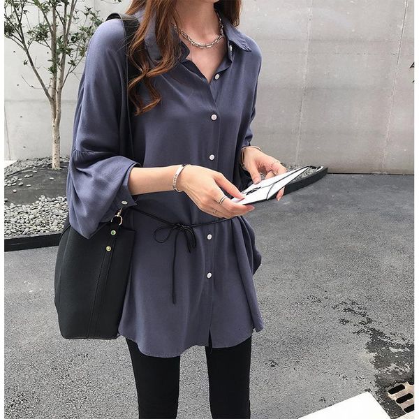lapel shirt women mid length college style 2021 spring summer buttons hong kong flavor loose long sleeved blouse female clothing, White
lapel shirt women mid length college style 2021 spring summer buttons hong kong flavor loose long sleeved blouse female clothing, White