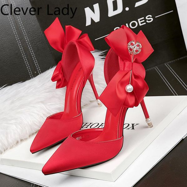 dress shoes clever lady fashion high heels bowknot woman pumps silk 10cm stiletto pearl wedding sandals ladies, Black
dress shoes clever lady fashion high heels bowknot woman pumps silk 10cm stiletto pearl wedding sandals ladies, Black