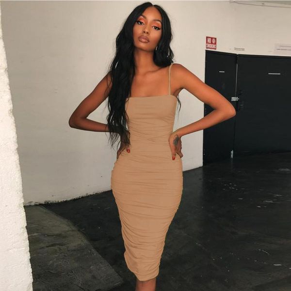 casual dresses solid spaghetti strap tight bodycon dress ruched midi summer sleeveless white tube party women club clothes, Black;gray
casual dresses solid spaghetti strap tight bodycon dress ruched midi summer sleeveless white tube party women club clothes, Black;gray