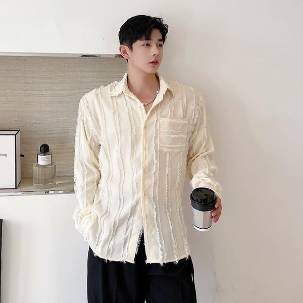 men's casual shirts male streetwear vvintage fashion dress net celebrity loose long sleeve shirt, White;black
men's casual shirts male streetwear vvintage fashion dress net celebrity loose long sleeve shirt, White;black