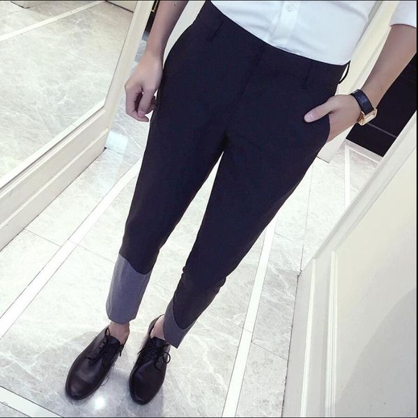 fashion shopping men hairdresser cultivate one's morality leisure nine points stage color matching pants / m-2xl, Black
fashion shopping men hairdresser cultivate one's morality leisure nine points stage color matching pants / m-2xl, Black
