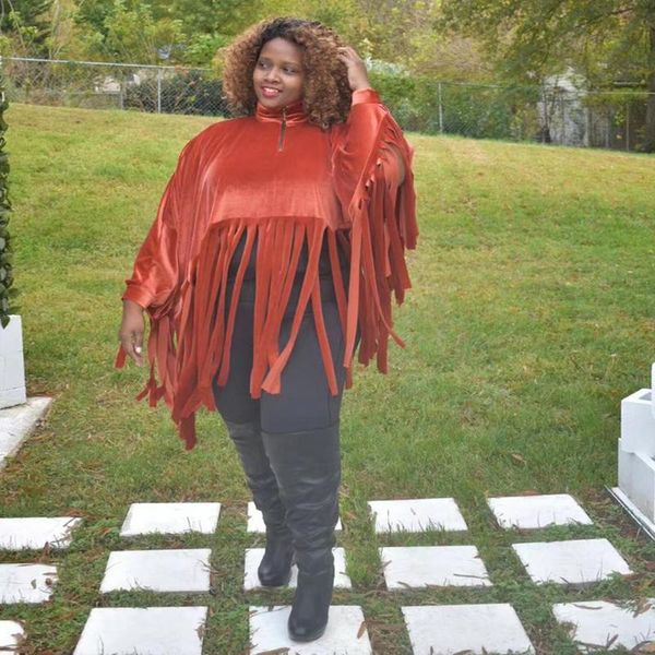 plus size t-shirt zjfzml zz women clothing red tassel patchwork batwing long sleeve turtleneck velvet drop wholesale, Black
plus size t-shirt zjfzml zz women clothing red tassel patchwork batwing long sleeve turtleneck velvet drop wholesale, Black