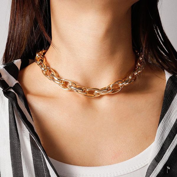 chokers goth punk style choker necklace for women men gold silver color thick chain statement party bar jewelry gift, Golden;silver
chokers goth punk style choker necklace for women men gold silver color thick chain statement party bar jewelry gift, Golden;silver