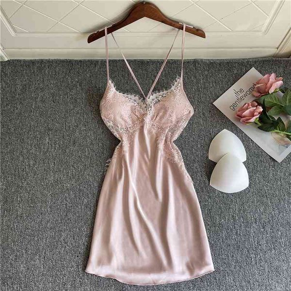women's sleepwear mini backless nightgown suspender lace night lady sleepshirt summer satin intimate lingerie v-neck home wea, Black;red
women's sleepwear mini backless nightgown suspender lace night lady sleepshirt summer satin intimate lingerie v-neck home wea, Black;red