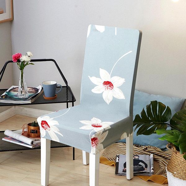chair covers pastoral style flower print cover spandex wedding seat stretch elastic el restaurant decoration slipcove