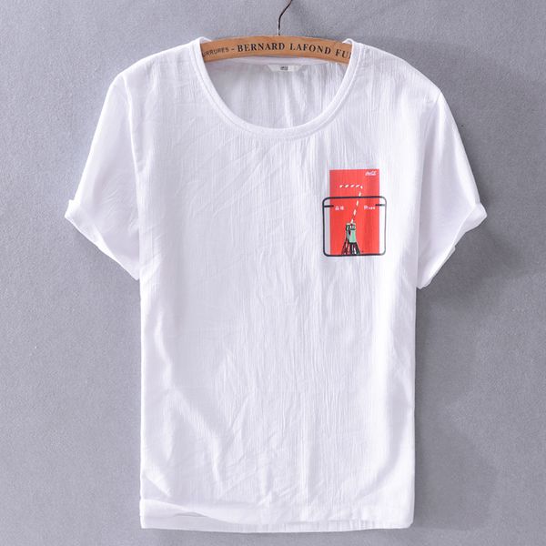 2021 new fashion casual mens cotton and linen blend short-sleeved summer loose beach round neck trend men t-shirt chemise dtkp, White
2021 new fashion casual mens cotton and linen blend short-sleeved summer loose beach round neck trend men t-shirt chemise dtkp, White