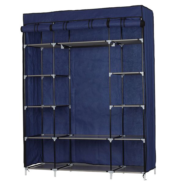 navy blue 5 layer 12 cell non woven wardrobe home clothing storage rack assembly portable wardrobe
navy blue 5 layer 12 cell non woven wardrobe home clothing storage rack assembly portable wardrobe