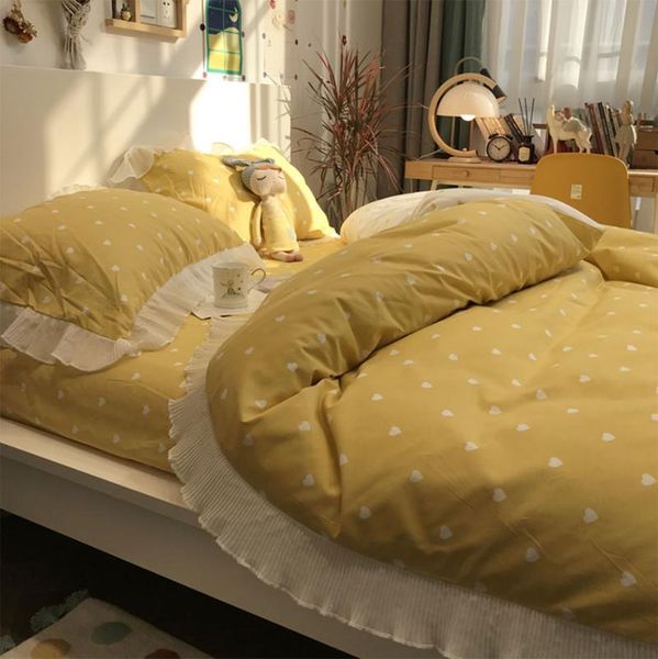 bedding sets sweet fashion yellow heart set girl,cute princess cotton twin full home textile bed sheet pillow case quilt cover
bedding sets sweet fashion yellow heart set girl,cute princess cotton twin full home textile bed sheet pillow case quilt cover