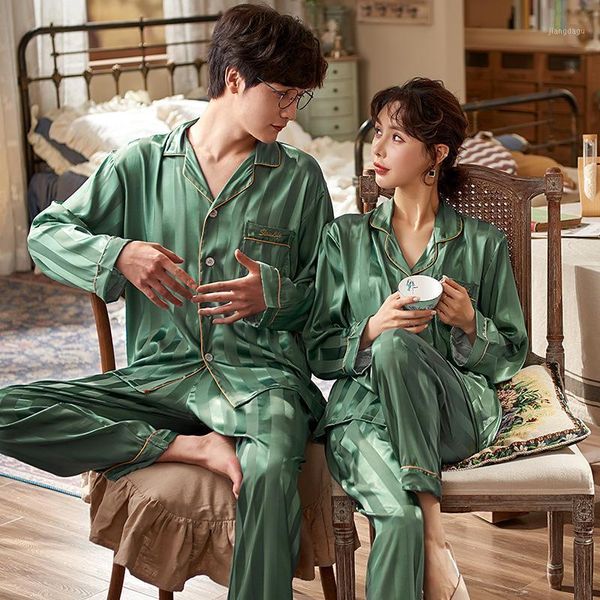 summer lovers women men striped satin long sleeve pants pajamas set 2pcs plus size pyjamas suit couple sleepwear nightwear men's, Black;brown
summer lovers women men striped satin long sleeve pants pajamas set 2pcs plus size pyjamas suit couple sleepwear nightwear men's, Black;brown