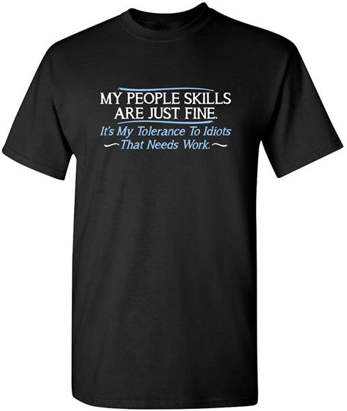 men's t-shirts my people skills are fine it's idiots sarcasm witty friends funny t-shirt, White;black
men's t-shirts my people skills are fine it's idiots sarcasm witty friends funny t-shirt, White;black