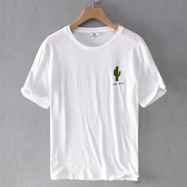 2021 new summer breathable linen short-sleeed t-shirt solid trendy elastic loose t shirt for men casual white tshirt mens camisa xiba, White;black
2021 new summer breathable linen short-sleeed t-shirt solid trendy elastic loose t shirt for men casual white tshirt mens camisa xiba, White;black