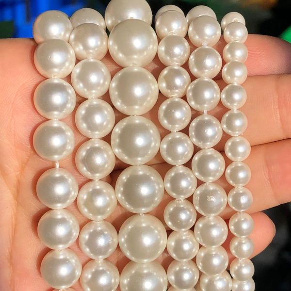 other natural white shell imitation pearl beads smooth loose spacer for jewelry making diy woman bracelet necklace 6/8/10/12mm
other natural white shell imitation pearl beads smooth loose spacer for jewelry making diy woman bracelet necklace 6/8/10/12mm
