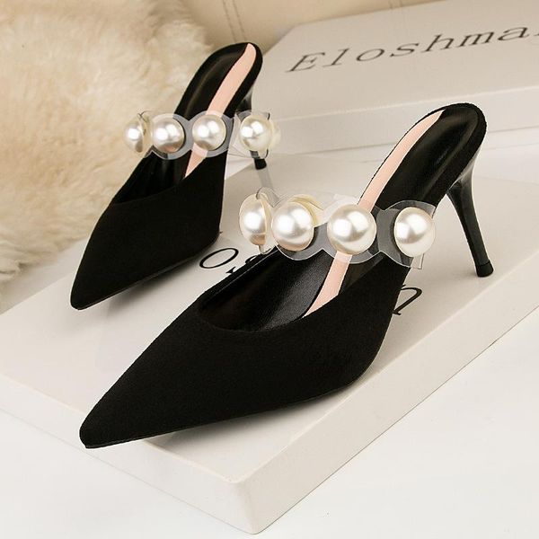 dress shoes 2021 korean style fashion women's mules pointed toe pearl sandals fairy high-heeled 41size, Black
dress shoes 2021 korean style fashion women's mules pointed toe pearl sandals fairy high-heeled 41size, Black