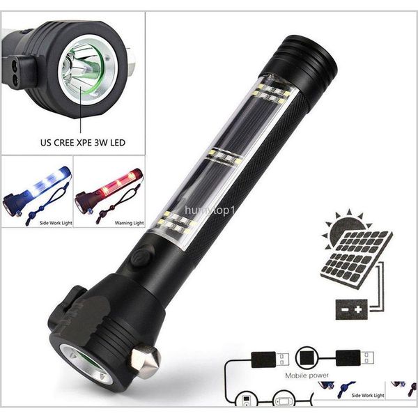 multi-function solar led flashlight window breaker hammer tools survival emergency torch light with compass for outdoor camping hiking mgely
multi-function solar led flashlight window breaker hammer tools survival emergency torch light with compass for outdoor camping hiking mgely