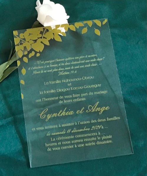greeting cards printed gold leaf,10pc custom acrylic wedding invitations,pocket envelopes with printing,acrylic menu,acrylic invitations,inv
greeting cards printed gold leaf,10pc custom acrylic wedding invitations,pocket envelopes with printing,acrylic menu,acrylic invitations,inv