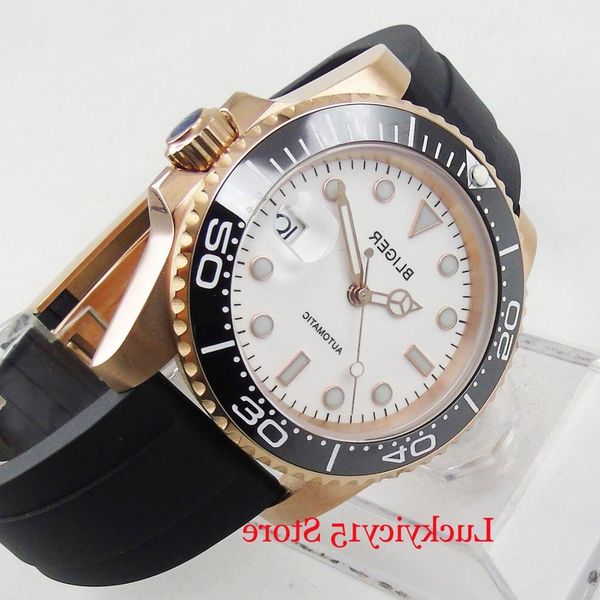 fashional classic bliger automatic men's with gold coated watch case ceremic bezel 40mm wristwatch, Slivery;brown
fashional classic bliger automatic men's with gold coated watch case ceremic bezel 40mm wristwatch, Slivery;brown