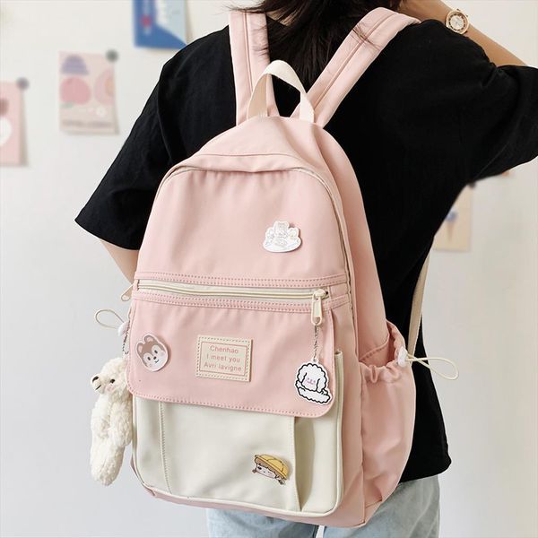 trendy women cute backpack nylon female harajuku school bag college book lady badge kawaii fashion girl student
trendy women cute backpack nylon female harajuku school bag college book lady badge kawaii fashion girl student
