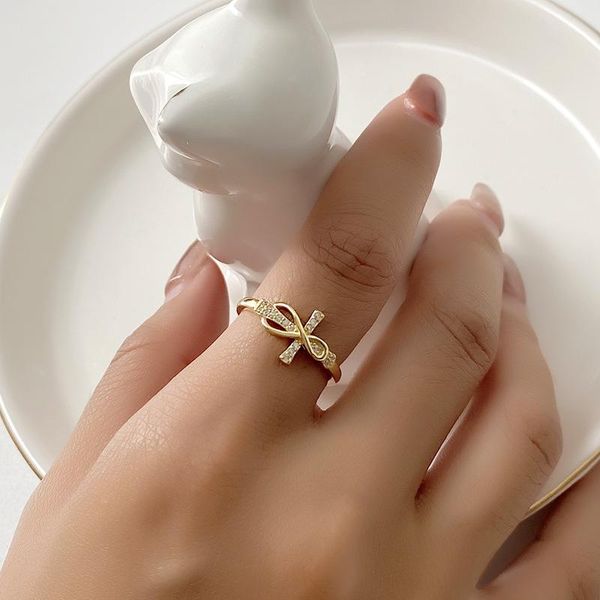 cluster rings s925 sterling silver open ring cross female fashion micro paved cz crystal infinity sign women for party, Golden;silver
cluster rings s925 sterling silver open ring cross female fashion micro paved cz crystal infinity sign women for party, Golden;silver