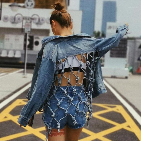 women's jackets backless net hollow out long sleeve denim jacket design tassels 2021 autumn loose jean coats streetwear1, Black;brown
women's jackets backless net hollow out long sleeve denim jacket design tassels 2021 autumn loose jean coats streetwear1, Black;brown