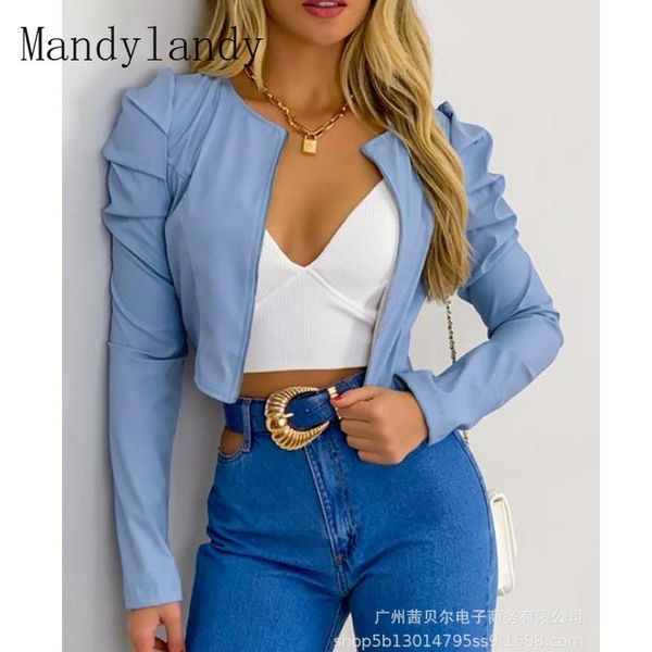 women's jackets mandylandy coat summer fashion long sleeve o-neck zip short jacket casual solid color slim, Black;brown
women's jackets mandylandy coat summer fashion long sleeve o-neck zip short jacket casual solid color slim, Black;brown