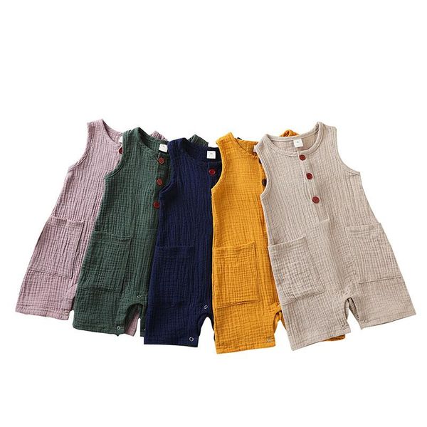 jumpsuits summer baby boys girls romper toddler kids playsuit cotton linen muslin infant sleeveless clothing, Blue
jumpsuits summer baby boys girls romper toddler kids playsuit cotton linen muslin infant sleeveless clothing, Blue
