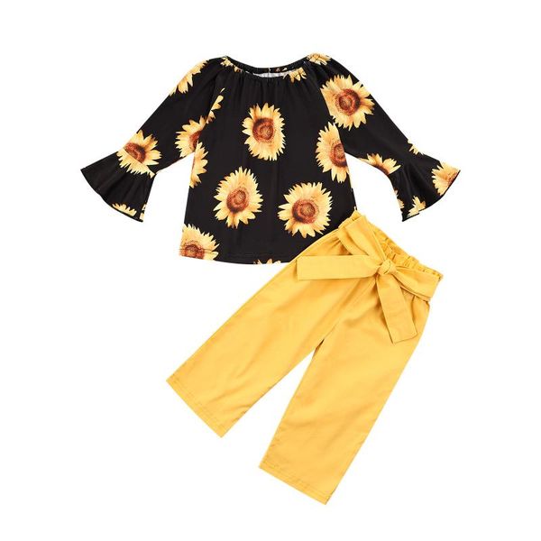 clothing sets 1-4years 2pcs girls autumn tracksuit, sunflower print flare sleeve pullover + long pants for kids, 6 months to 4 years, White
clothing sets 1-4years 2pcs girls autumn tracksuit, sunflower print flare sleeve pullover + long pants for kids, 6 months to 4 years, White