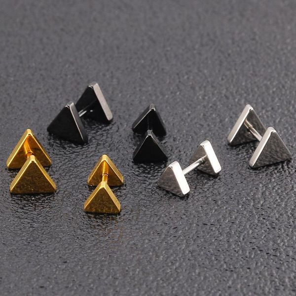 stud stainless steel men's earrings geometric white black double-sided korean fashion triangle gold, Golden;silver
stud stainless steel men's earrings geometric white black double-sided korean fashion triangle gold, Golden;silver