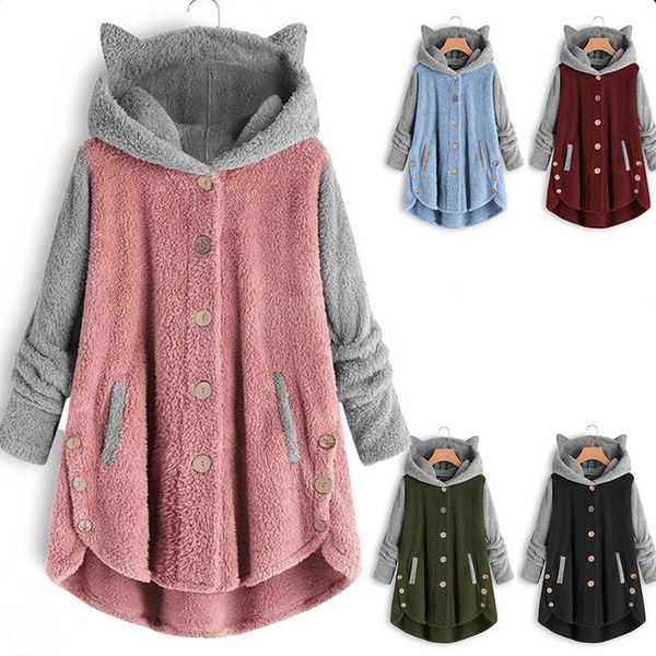 oversize hoodies winter warm women patchwork hoodies button kawaii cat ears pullover sweatshirt fleece hoodie streetwear, Black
oversize hoodies winter warm women patchwork hoodies button kawaii cat ears pullover sweatshirt fleece hoodie streetwear, Black