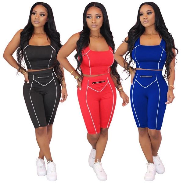 women sporty striped splicing two pieces sets summer tracksuits tank knee length skinny leggings pants, Gray
women sporty striped splicing two pieces sets summer tracksuits tank knee length skinny leggings pants, Gray