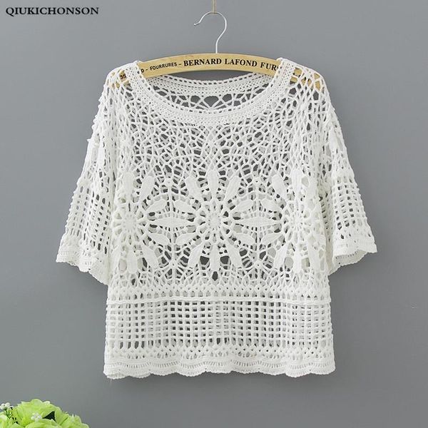 women's blouses & shirts qiukichonson ladies lace summer 2021 bohemian sweet cute hollow out crochet blouse women crop blusen, White
women's blouses & shirts qiukichonson ladies lace summer 2021 bohemian sweet cute hollow out crochet blouse women crop blusen, White