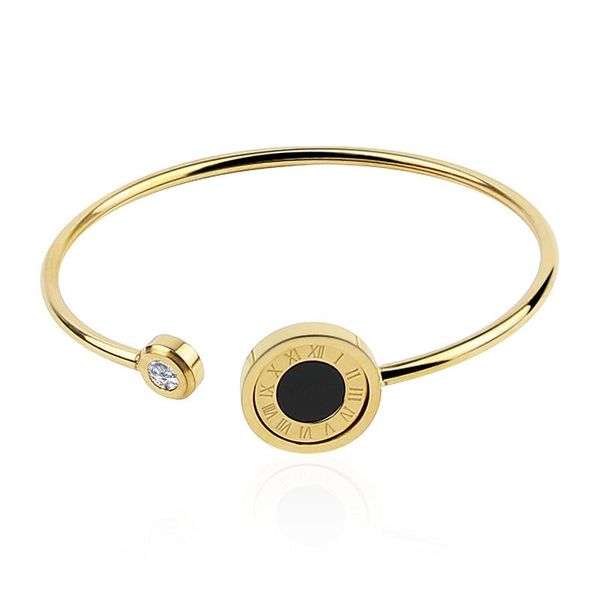 bangle fashionable rotating black and white roman digital double bracelet titanium steel crystal for women jewelry
bangle fashionable rotating black and white roman digital double bracelet titanium steel crystal for women jewelry