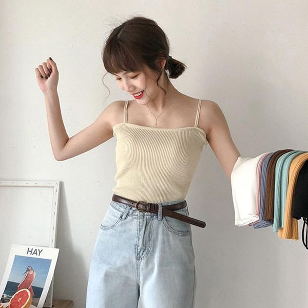 summer korean version solid color camisole off the shoulder slim vest girl square collar sleeveless harajuku girl 8 colors, White
summer korean version solid color camisole off the shoulder slim vest girl square collar sleeveless harajuku girl 8 colors, White