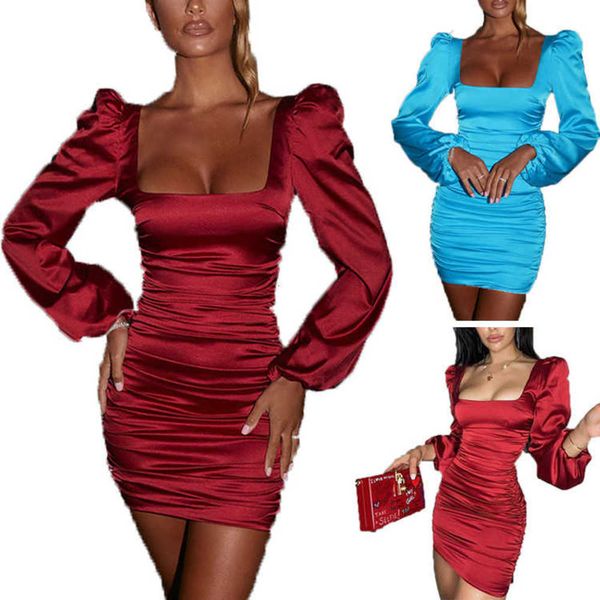 solid color dress women's open back square neck long sleeve temperament tight buttock skirt, Black;pink
solid color dress women's open back square neck long sleeve temperament tight buttock skirt, Black;pink