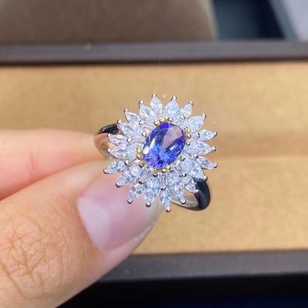 cluster rings tanzanite ring natural and real wedding engagement for women 925 sterling silver, Golden;silver
cluster rings tanzanite ring natural and real wedding engagement for women 925 sterling silver, Golden;silver