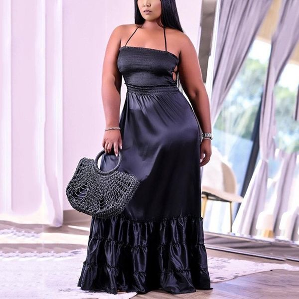 casual dresses black long for womens big size 4xl 5xl halter backless floor length elegant evening night club wear vestidos, Black;gray
casual dresses black long for womens big size 4xl 5xl halter backless floor length elegant evening night club wear vestidos, Black;gray