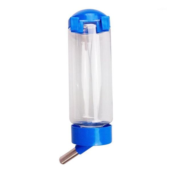 doggie dog drinking hanging water bottle pet dispenser blue clear 370ml 
doggie dog drinking hanging water bottle pet dispenser blue clear 370ml