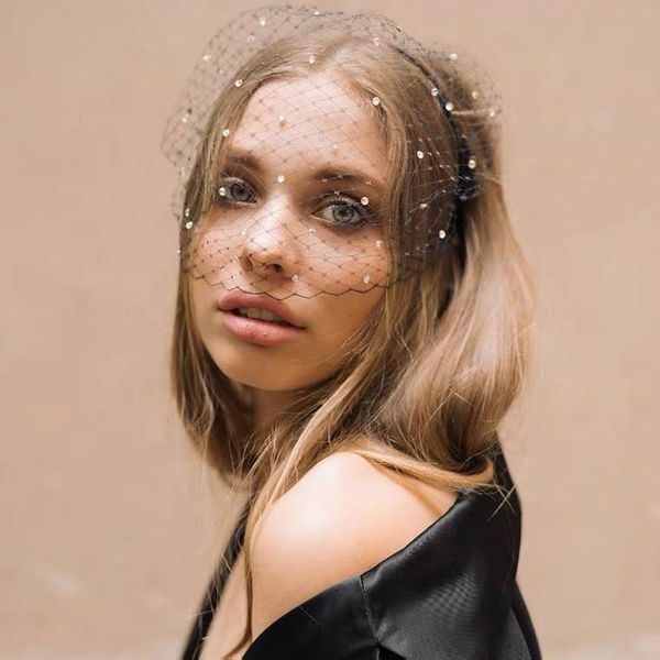 bridal veils black headband for crystal beaded birdcage face net mask hair accessorie veil charming wedding fascinator
bridal veils black headband for crystal beaded birdcage face net mask hair accessorie veil charming wedding fascinator