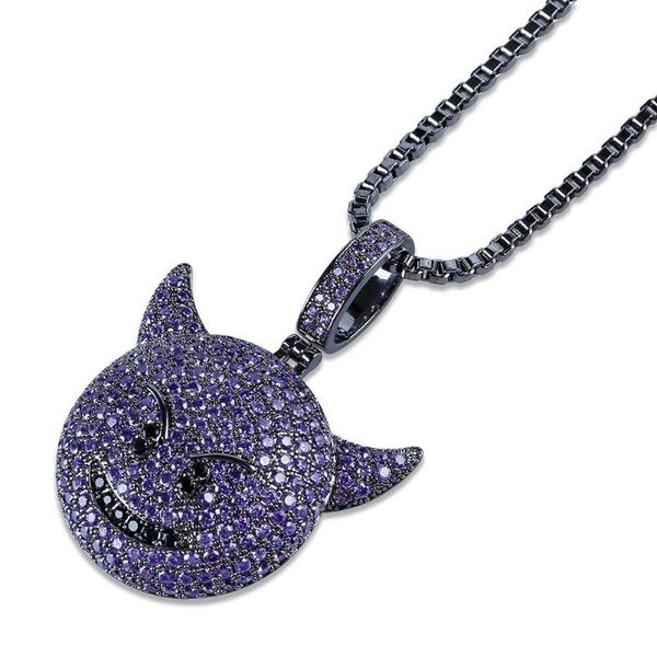 pendant necklaces personality iced out cubic zircon plated demon smile necklace hip hop jewelry for wen and women gift, Silver
pendant necklaces personality iced out cubic zircon plated demon smile necklace hip hop jewelry for wen and women gift, Silver