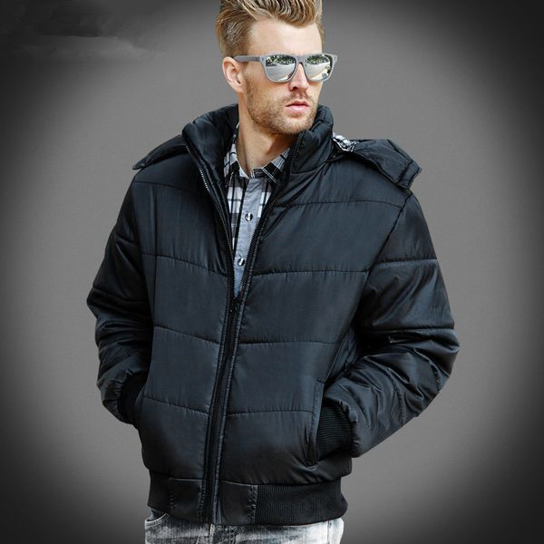 2021 new style men's cotton hooded thick winter jacket men solid black hat detachable coat mens warm fashion jackets chaqueta 798s
2021 new style men's cotton hooded thick winter jacket men solid black hat detachable coat mens warm fashion jackets chaqueta 798s