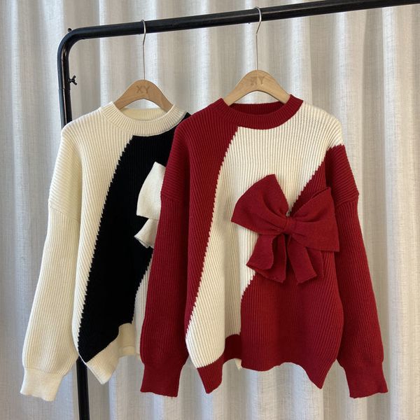 women pullovers sweaters korean chic elegant striped oversize jumpers preppy style sweet sueter mujer, White;black
women pullovers sweaters korean chic elegant striped oversize jumpers preppy style sweet sueter mujer, White;black