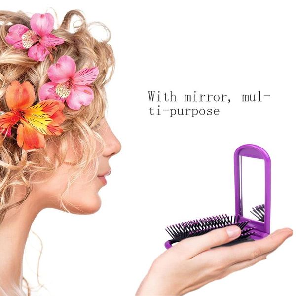 hair brushes 2021 1pcs pocket size purse travel comb professional combs with mirror cute anti-static rainbow, Silver
hair brushes 2021 1pcs pocket size purse travel comb professional combs with mirror cute anti-static rainbow, Silver