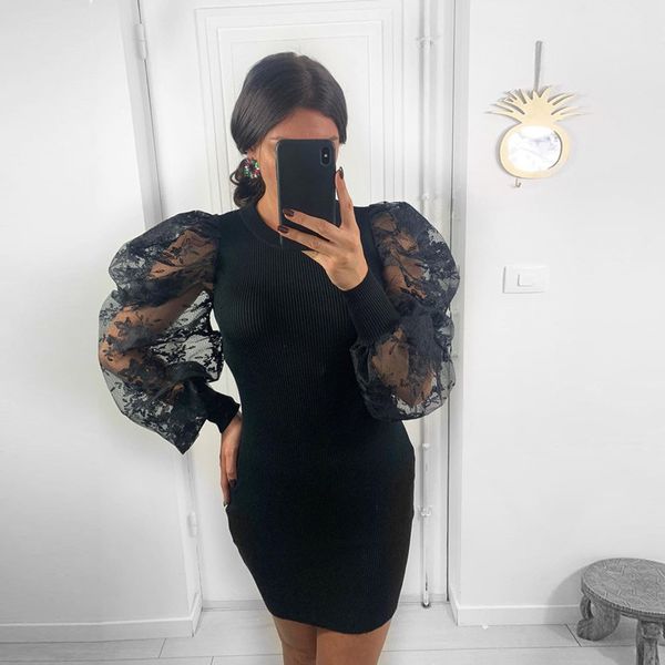 patchwork lace puff sleeve bodycon dress women elegant black mini dresses ladies transparent long sleeve dress autumn, Black;gray
patchwork lace puff sleeve bodycon dress women elegant black mini dresses ladies transparent long sleeve dress autumn, Black;gray