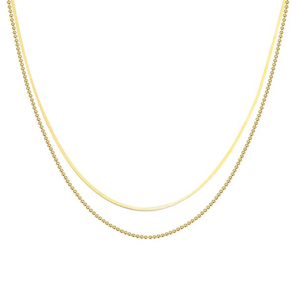 fashion products round pearl double female stainless steel chain necklace contracted wind clavicle, Silver
fashion products round pearl double female stainless steel chain necklace contracted wind clavicle, Silver