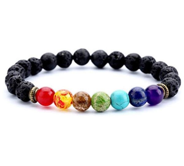 1 pcs fashion style 7 chakra strands healing beaded bracelet natural lava stone diffuser bracelet jewelry, Black
1 pcs fashion style 7 chakra strands healing beaded bracelet natural lava stone diffuser bracelet jewelry, Black