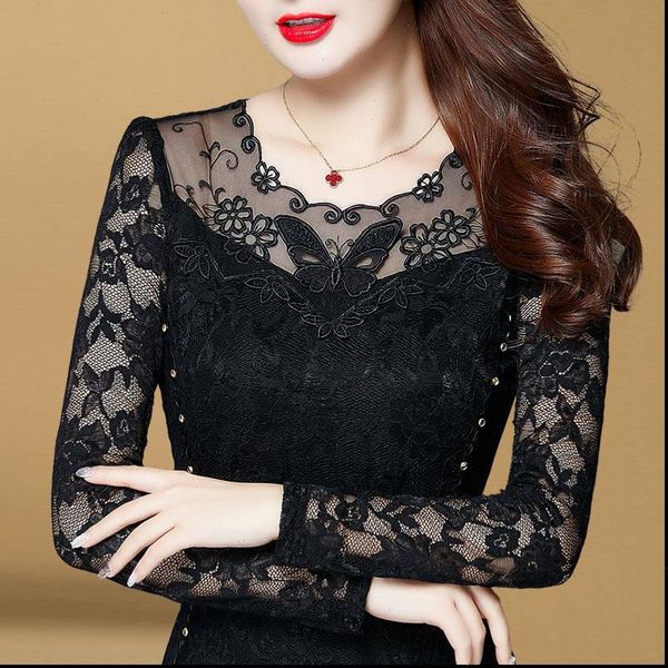 hollow out women spring autumn style lace blouses shirts casual long sleeve patchwork spliced turtleneck blusas df2599, White
hollow out women spring autumn style lace blouses shirts casual long sleeve patchwork spliced turtleneck blusas df2599, White