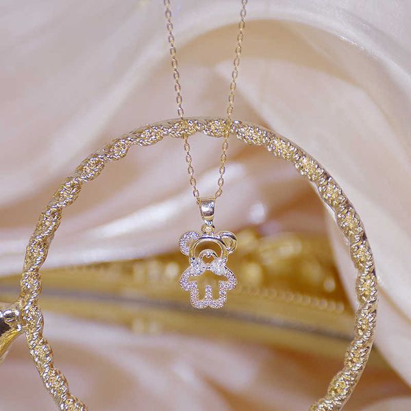 14k real gold short necklace, lovely lady bear pendant, shiny zircon neck, birthday gift, wedding jewelry, special discount, Silver
14k real gold short necklace, lovely lady bear pendant, shiny zircon neck, birthday gift, wedding jewelry, special discount, Silver